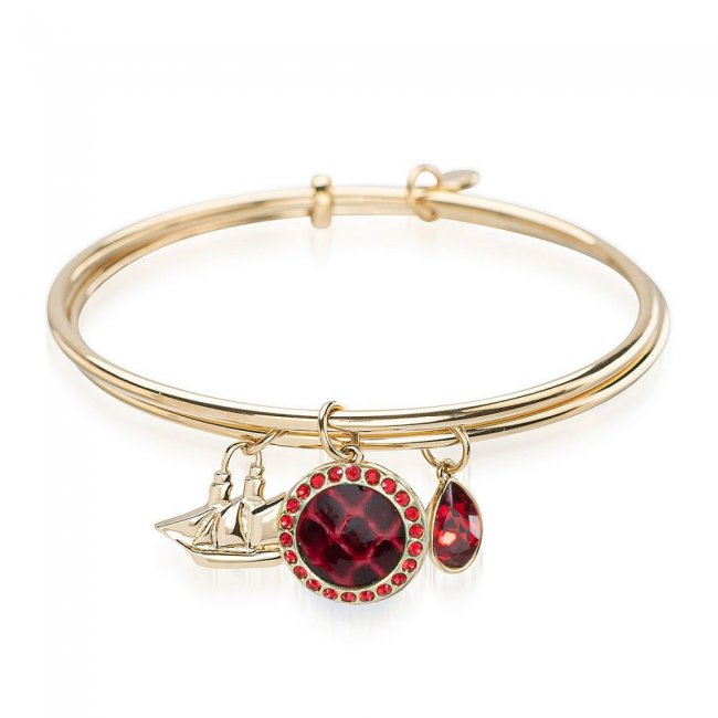 Brahmin Double Crystal Charm Bangle Rose Fairhaven ID:Brahmin-203893