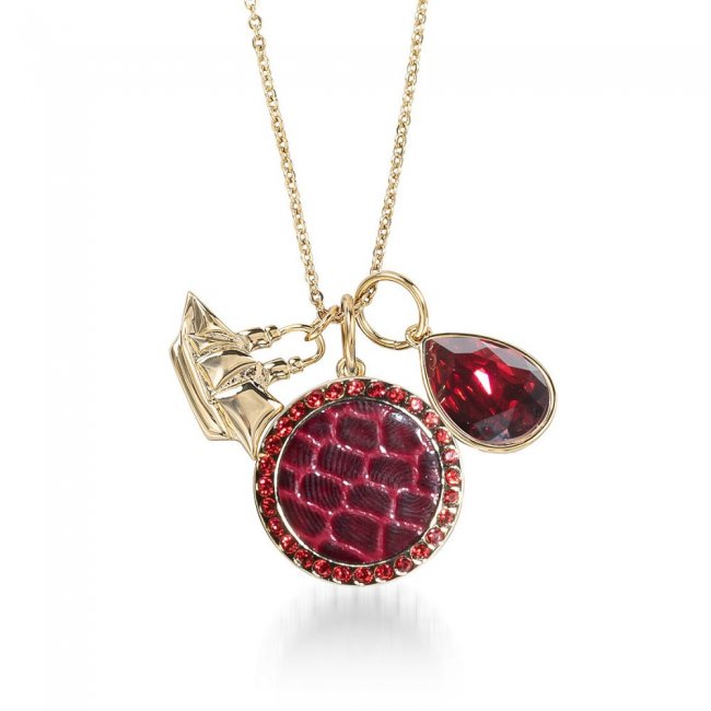 Brahmin Crystal Charm Necklace Rose Fairhaven ID:Brahmin-203894
