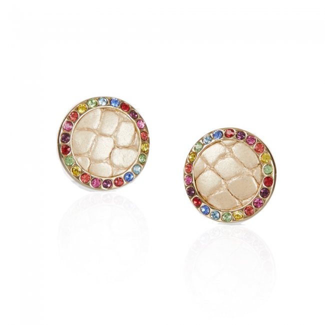 Brahmin Round Crystal Earrings Multi Fairhaven ID:Brahmin-203889