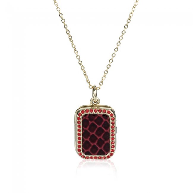 Brahmin Crystal Locket Necklace Rose Fairhaven ID:Brahmin-203890