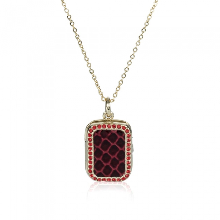 Brahmin Crystal Locket Necklace Rose Fairhaven ID:Brahmin-203890