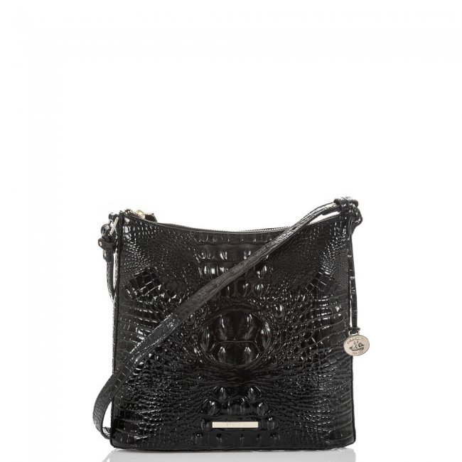 Brahmin Katie Black Leather Crossbody | Black Melbourne ID:Brahmin-203384