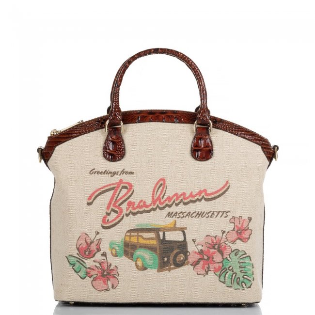 Brahmin Large Duxbury Satchel Pecan Pipa ID:Brahmin-202548