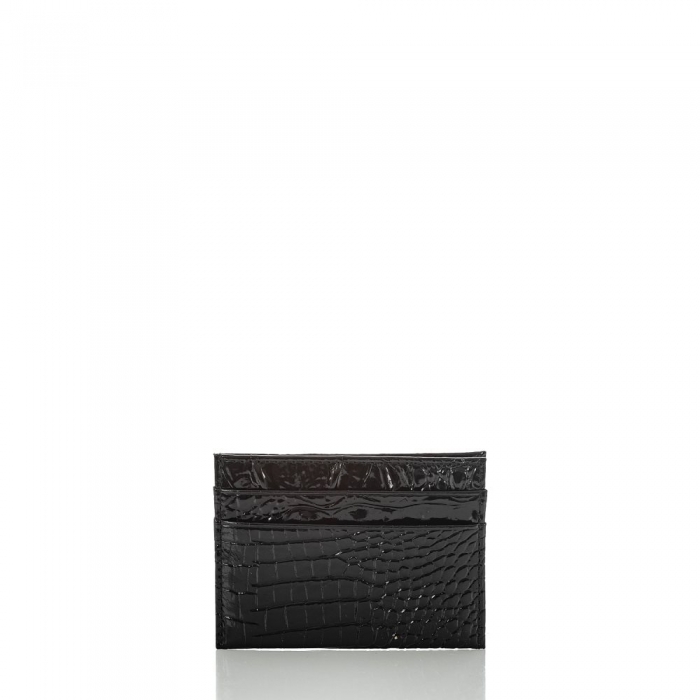 Brahmin Charlie Leather Card Case Wallet | Black Melbourne ID:Brahmin-202650