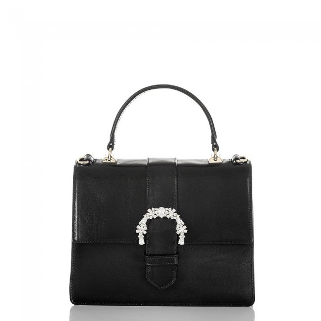 Brahmin Luxe Mini Francine Black Topsail ID:Brahmin-202937