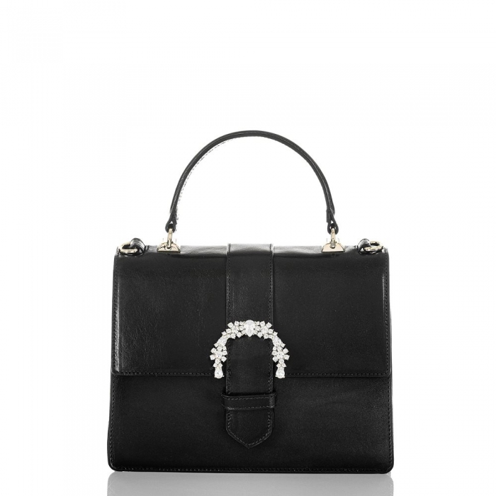 Brahmin Luxe Mini Francine Black Topsail ID:Brahmin-202937