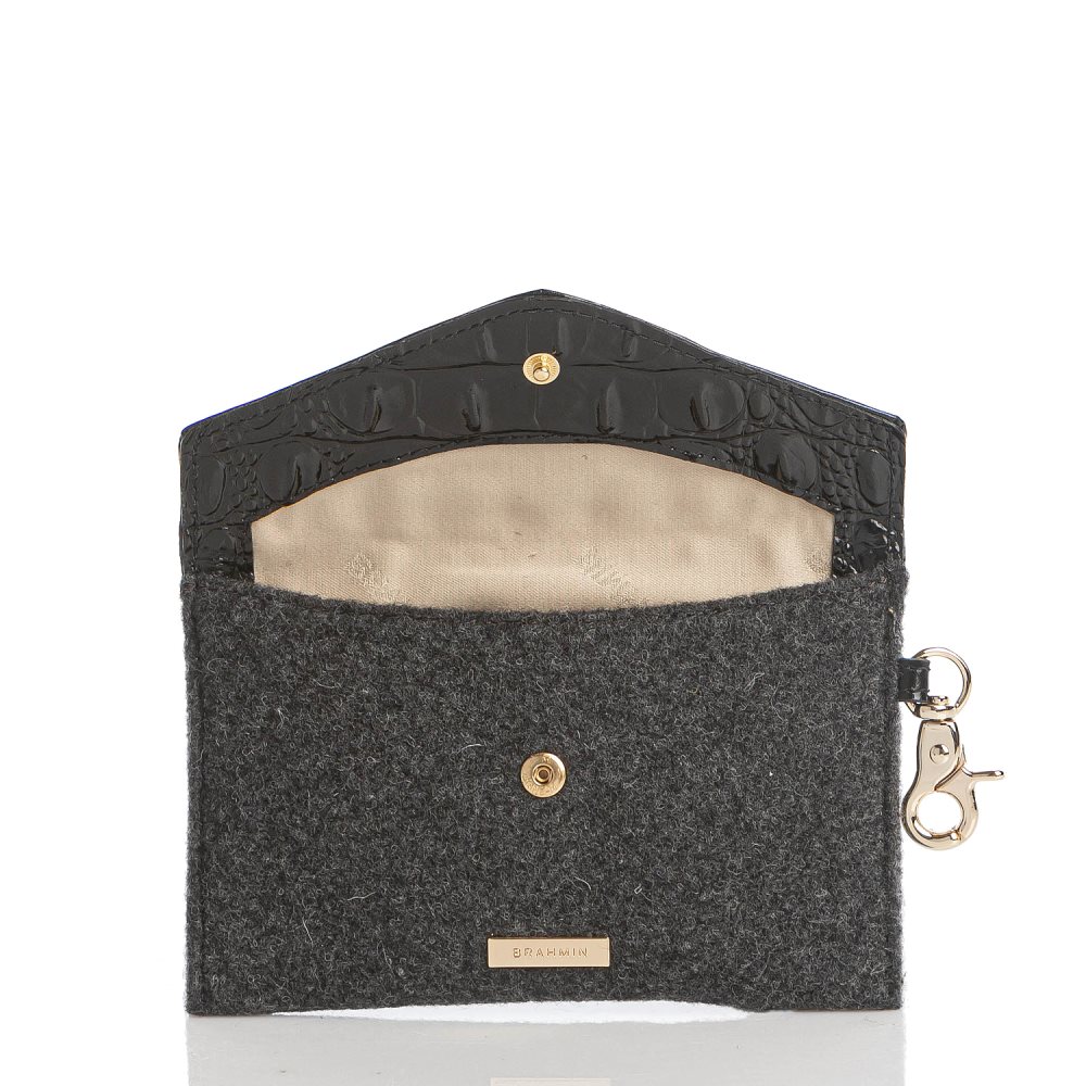 Brahmin Mini Envelope Case Charcoal Jamestown ID:Brahmin-202704