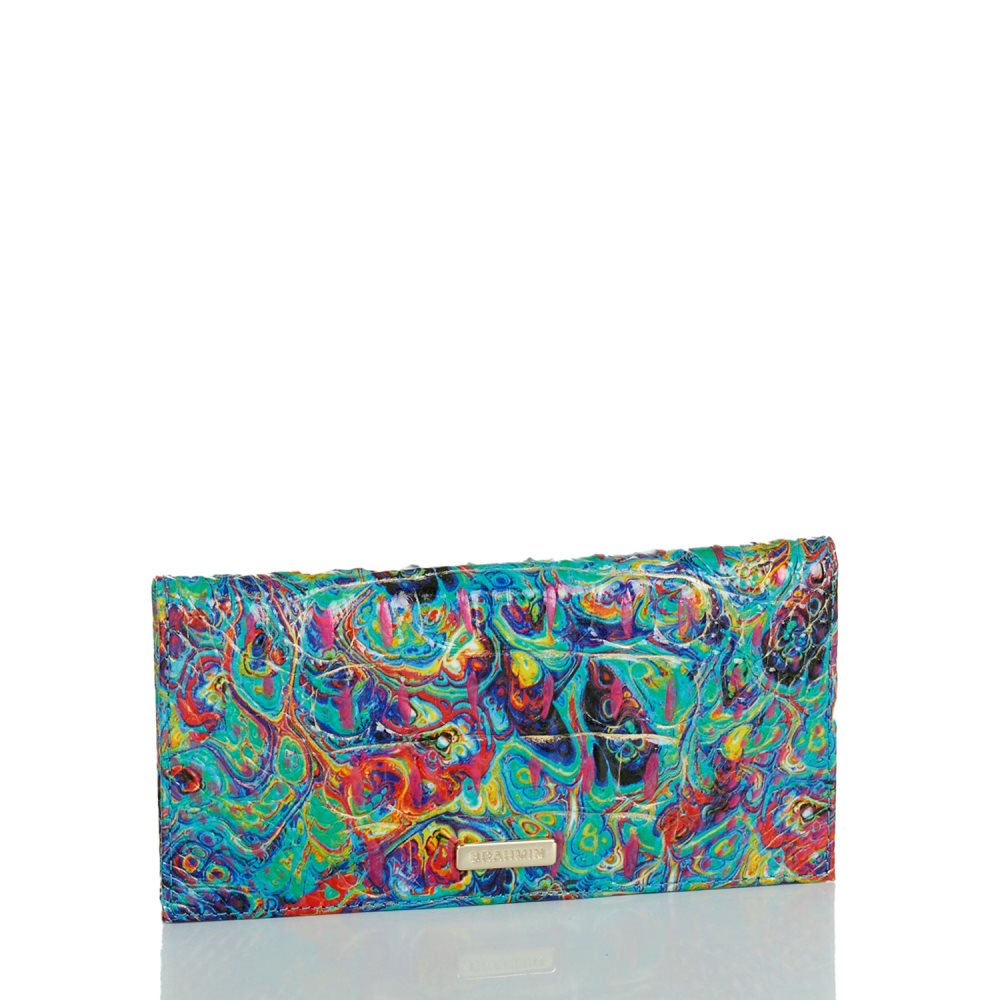 Brahmin Cordelia Checkbook Blue Ammolite Melbourne ID:Brahmin-203632