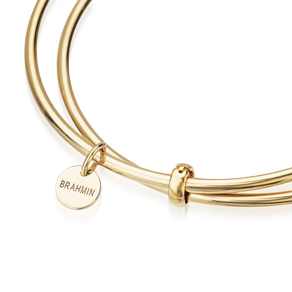 Brahmin Double Crystal Charm Bangle Black Fairhaven ID:Brahmin-203877