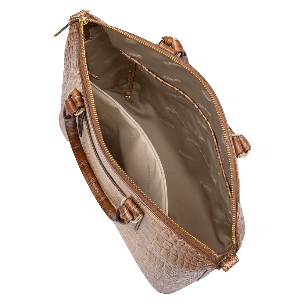 Brahmin Large Duxbury Satchel Tan Harmon ID:Brahmin-202555