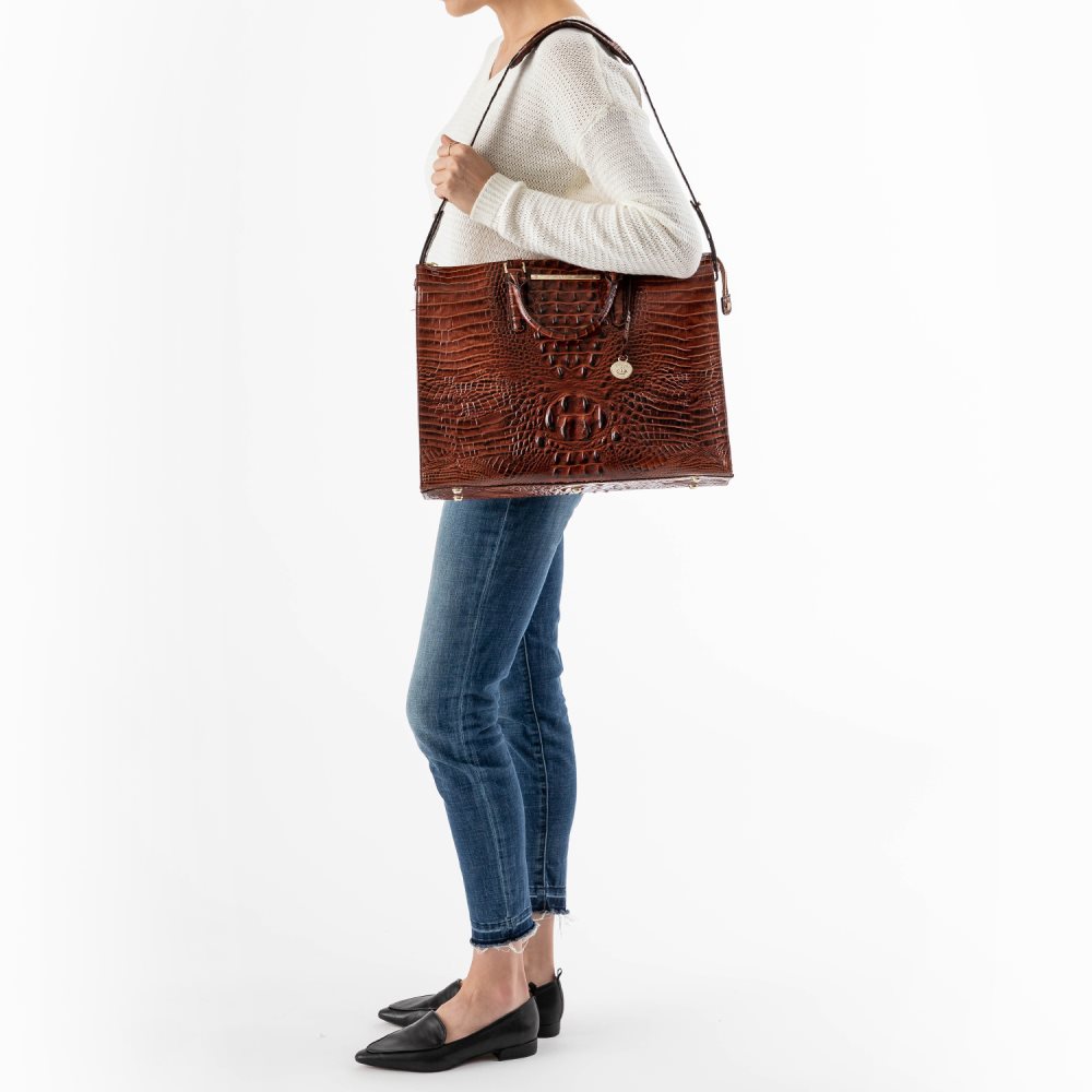 Brahmin Business Tote Whiskey Topsail ID:Brahmin-202606