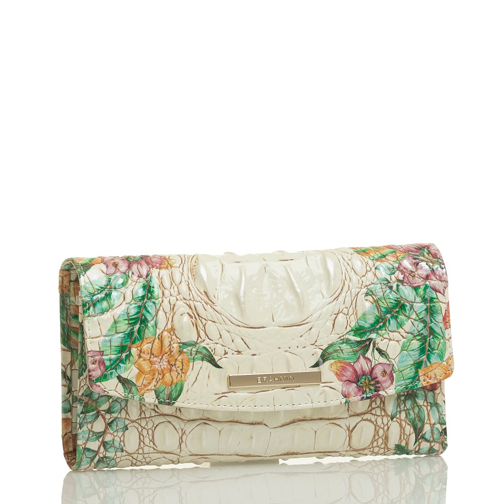 Brahmin Modern Checkbook Wallet Ivory Tahiti ID:Brahmin-203709