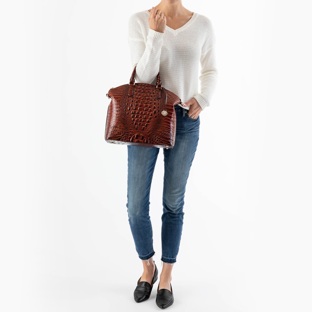 Brahmin Large Duxbury Satchel Wildcat Melbourne ID:Brahmin-203083