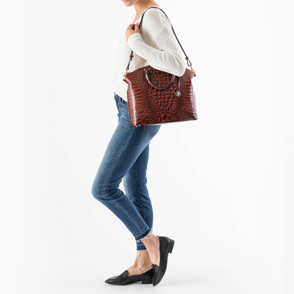 Brahmin Large Duxbury Satchel Wildcat Melbourne ID:Brahmin-203083