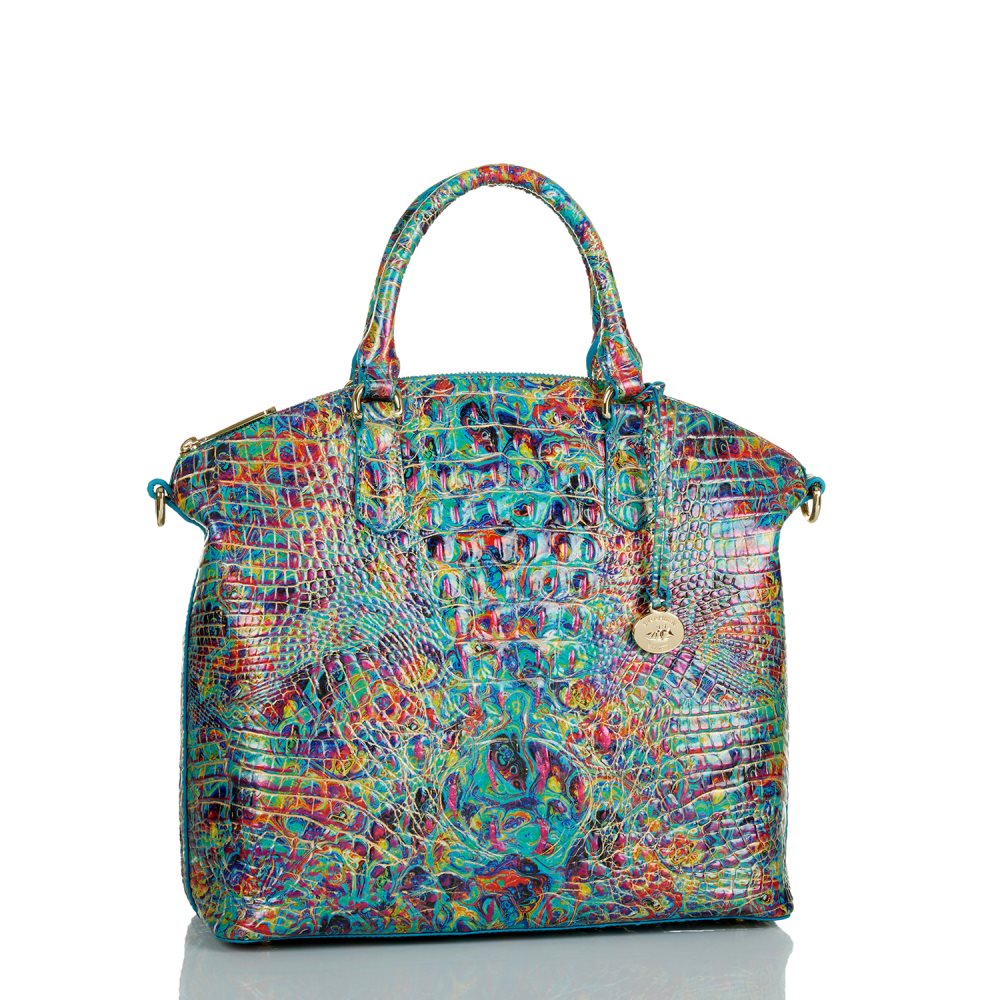 Brahmin Large Duxbury Satchel Blue Ammolite Melbourne ID:Brahmin-203092