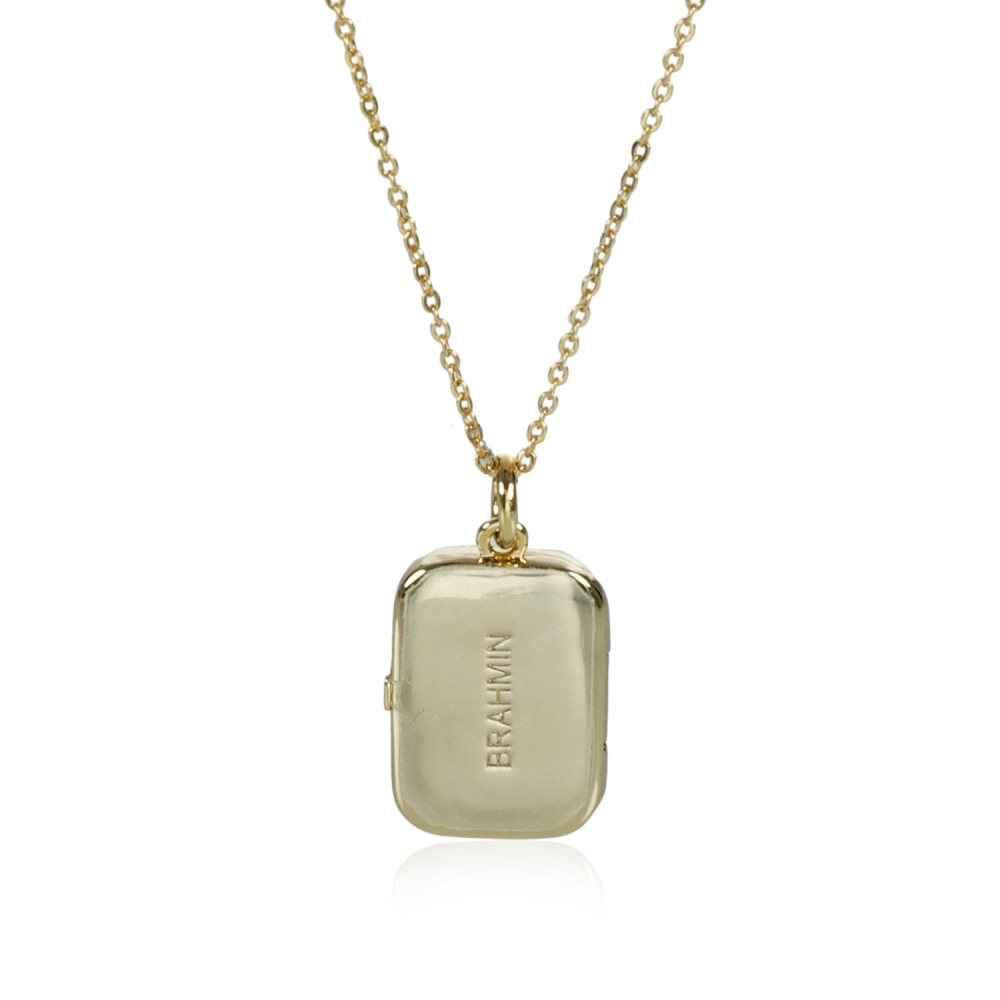 Brahmin Crystal Locket Necklace Bronze Fairhaven ID:Brahmin-203880