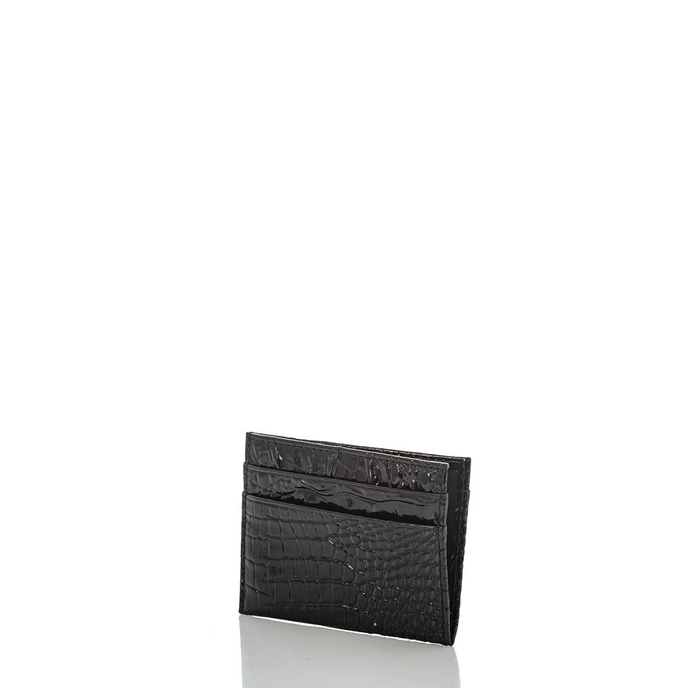 Brahmin Charlie Leather Card Case Wallet | Black Melbourne ID:Brahmin-202650