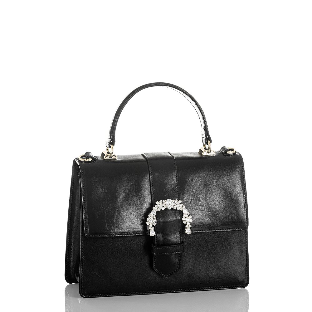 Brahmin Luxe Mini Francine Black Topsail ID:Brahmin-202937
