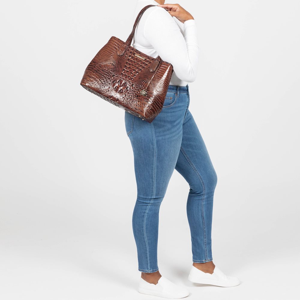Brahmin Medium Julian Black Topsail ID:Brahmin-202504