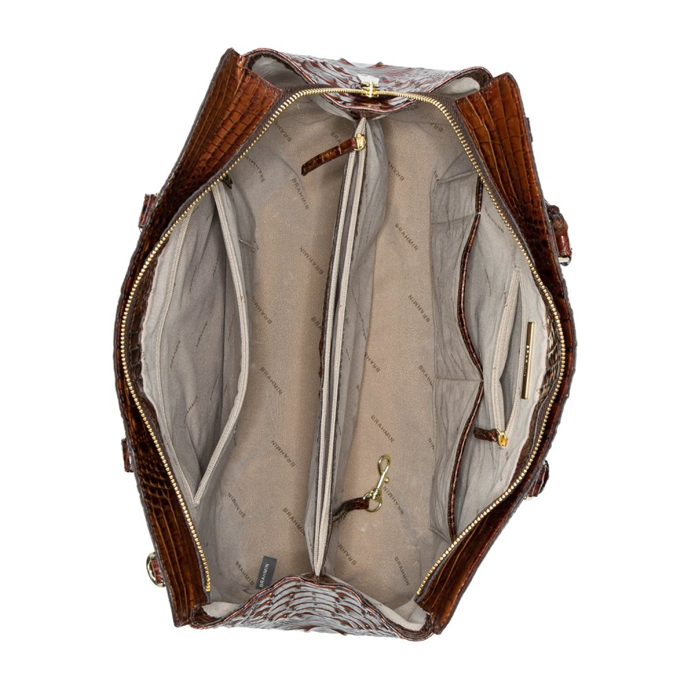 Brahmin Finley Leather Carryall Bag | Pecan Melbourne ID:Brahmin-203111